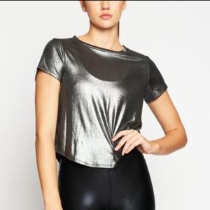 NWT Heroine Sport Mercury Tee Chrome